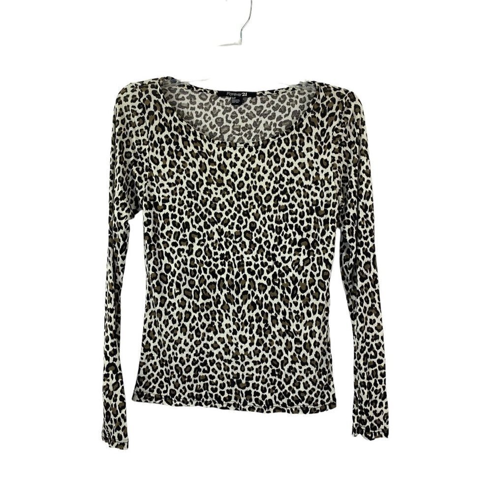 Forever 21 Women's Lightweight Cheetah Print Top
